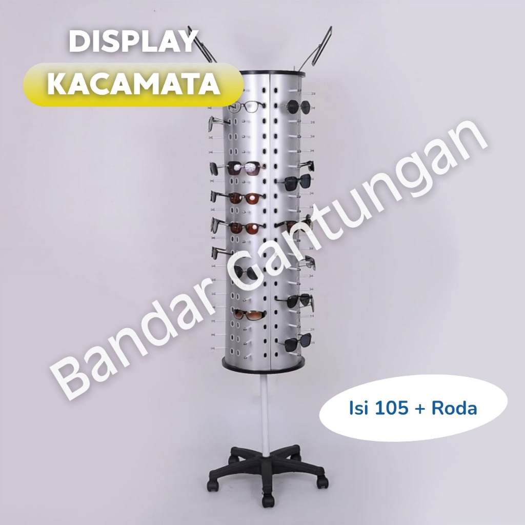 Rak Putar Display Kacamata Tempat Pajangan Toko Kacamata Pria Wanita Anak Standing Kacamata (BH)