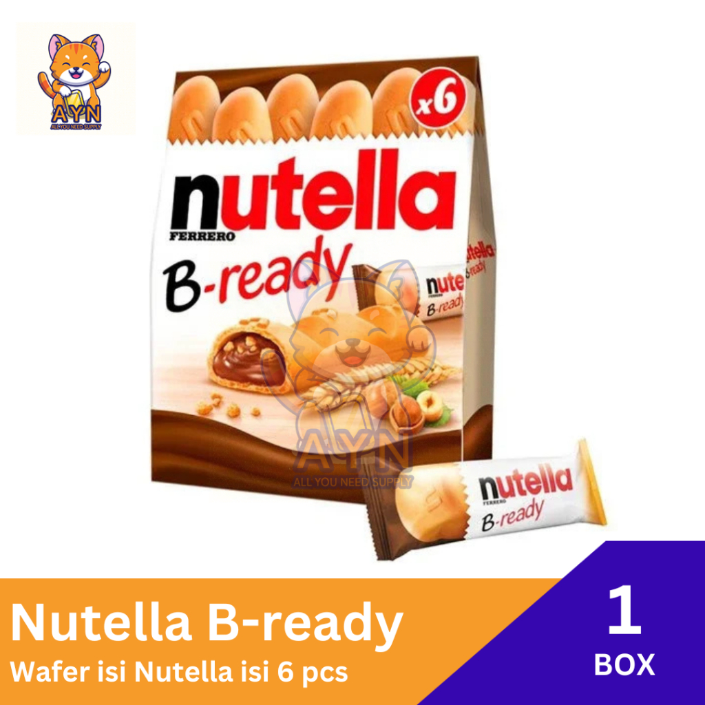 

Nutella B-Ready B Ready Wafer [ 1 box isi 6 pcs ]