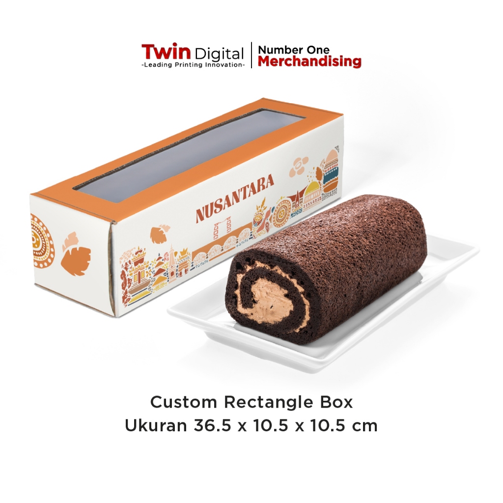 

Custom Box Bolu Gulung / Kardus Bolu / Tempat Kue / Bungkus Kemasan - Rectangle Box
