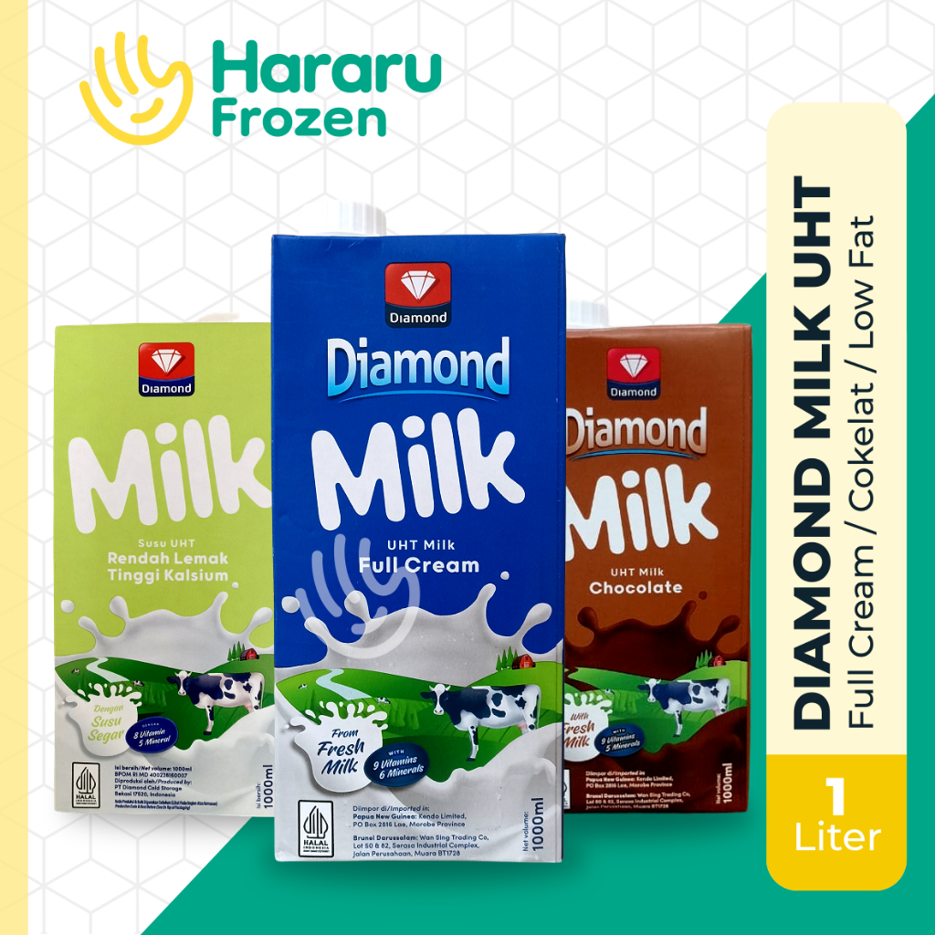 

Susu Diamond UHT Full Cream / Cokelat / Low Fat 1 Liter - Low Fat
