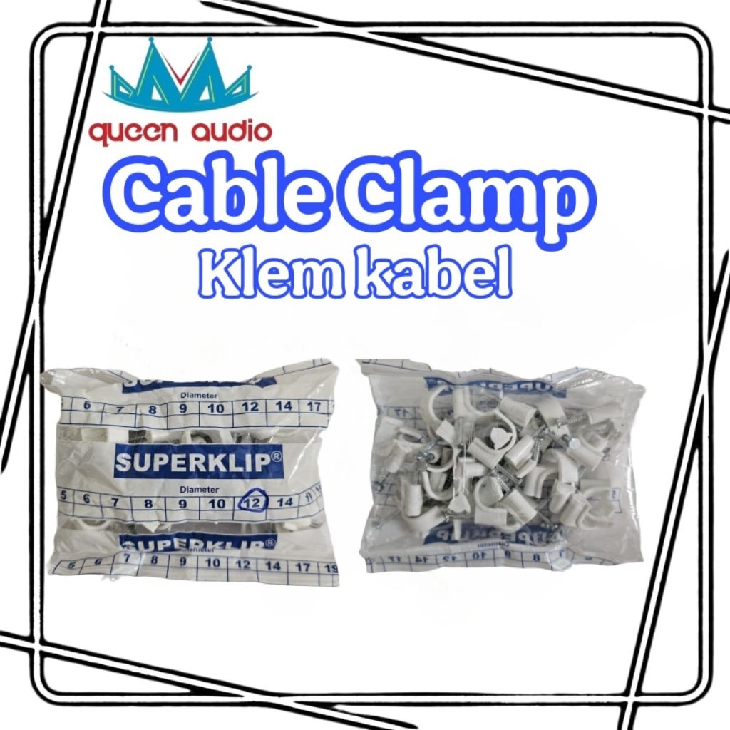 Klem kabel cable clamp klem beton listrik clamp kabel LAN klem paku