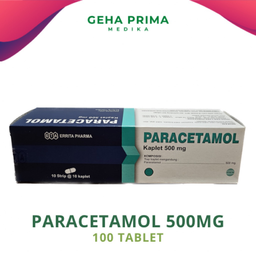 PARACETAMOL ERRITA 500mg 1 BOX 100 Tablet