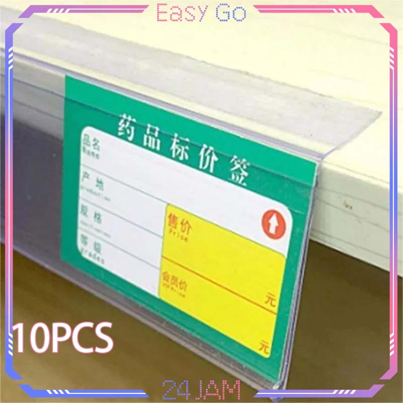 

Isi 10pcs Label Harga Minimarket Adhesive Price Tag Holder Price Rail Double Tape Tempat Harga