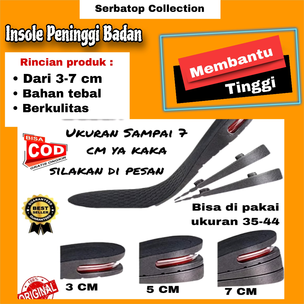 Sepasang Sol Sepatu Peninggi Badan Sol Peninggi Badan Sol Peninggi sepatu