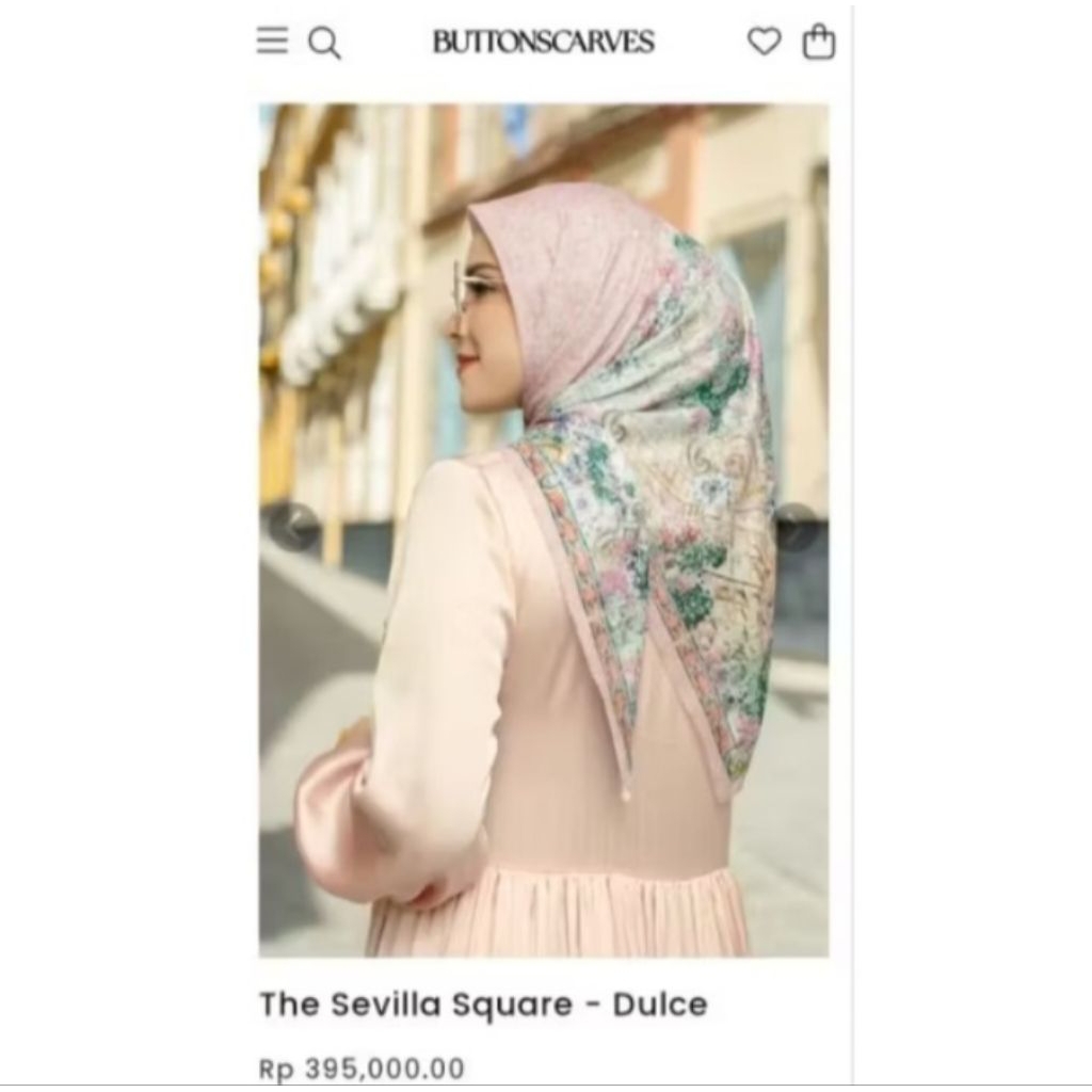 BS Buttonscarves Pink - Prelove - The Sevilla Square - Dulce