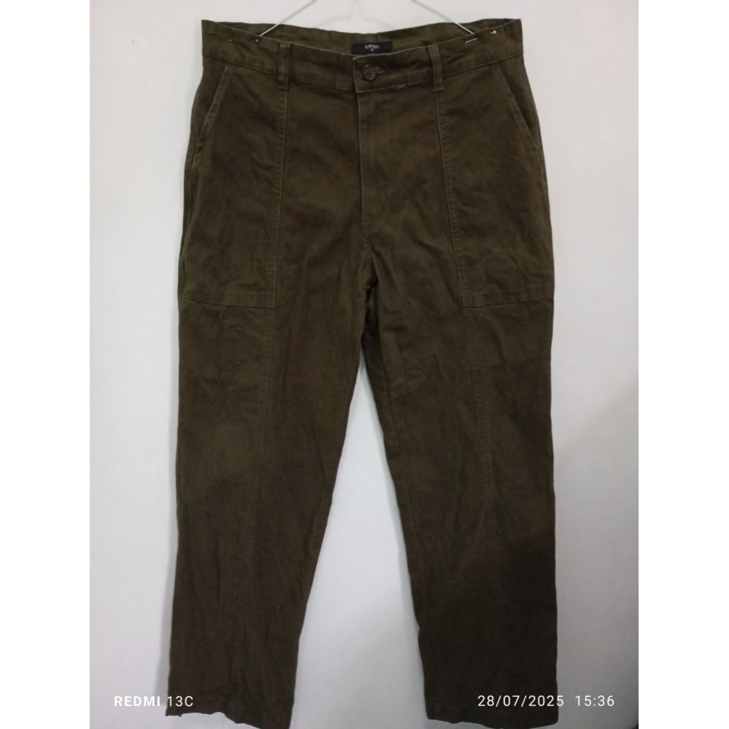 preloved celana panjang fatique pria hijau army top ten