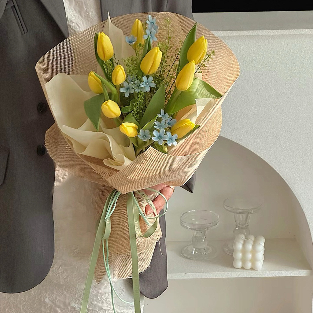 

[1 ROLL 5 YARD] Flower Wrapping Paper Jute Korea | Karung Goni | Mesh Roll | Kertas Bunga Roll | Hiasan Dekorasi