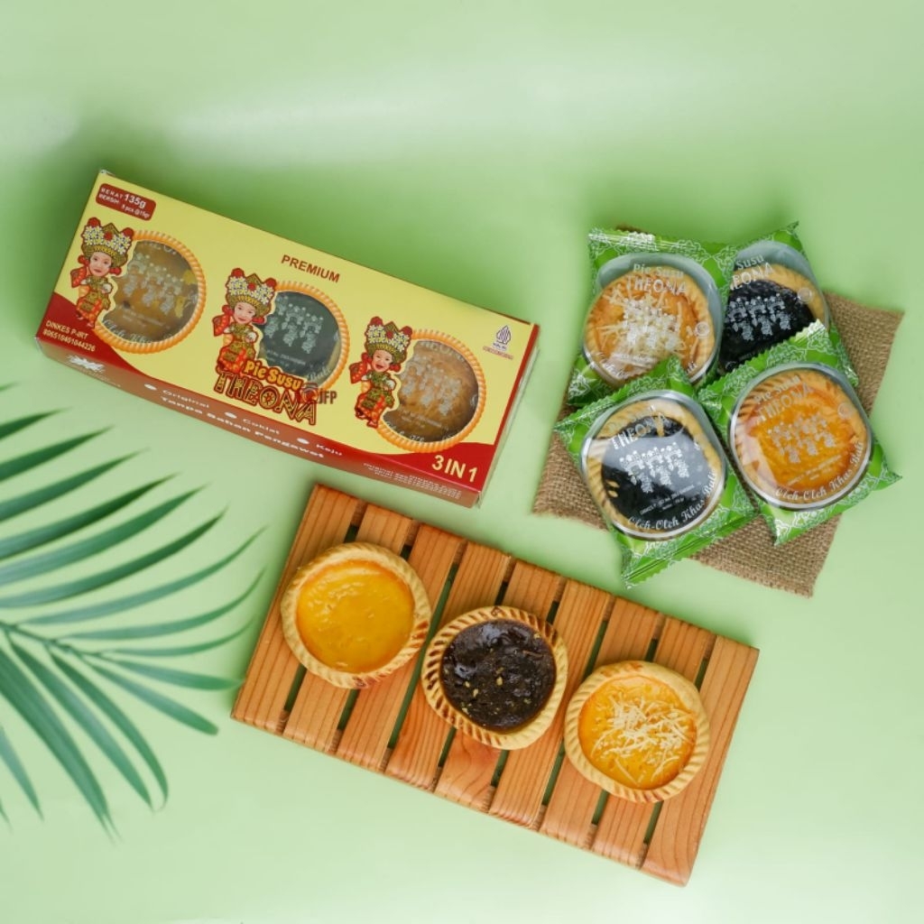 

Pie Susu 3IN1 Theona Oleh Oleh Khas Bali || Pie Susu Ori Coke Keju ORIGINAL HALAL