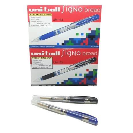 

Pulpen/Bolpen/Ballpen/Ballpoint Roller Uni-ball Signo Broad UM-153 1.0mm HITAM/BIRU / Uniball Signo