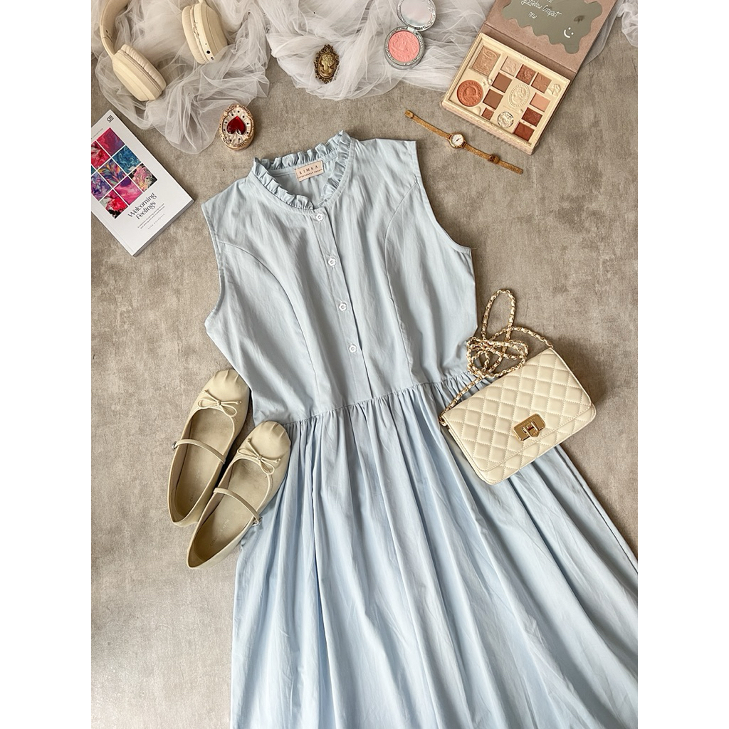 JANGAN LEWATKAN Sorra Inner Dress by Kimka Hijab Dress Katun Korean Style Inner Dress Tanpa Lengan