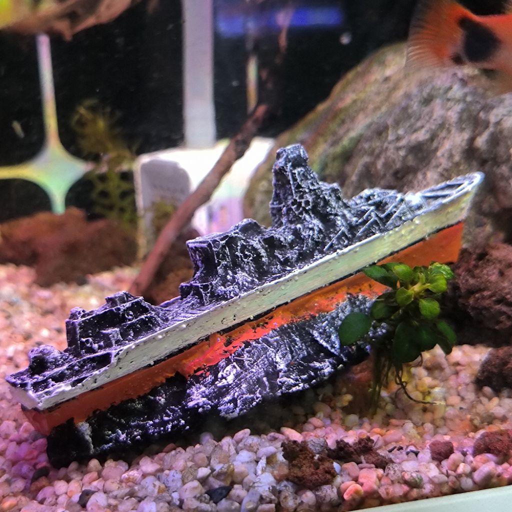 hiasan akuarium kapal pesiar / kapal tenggelam karam