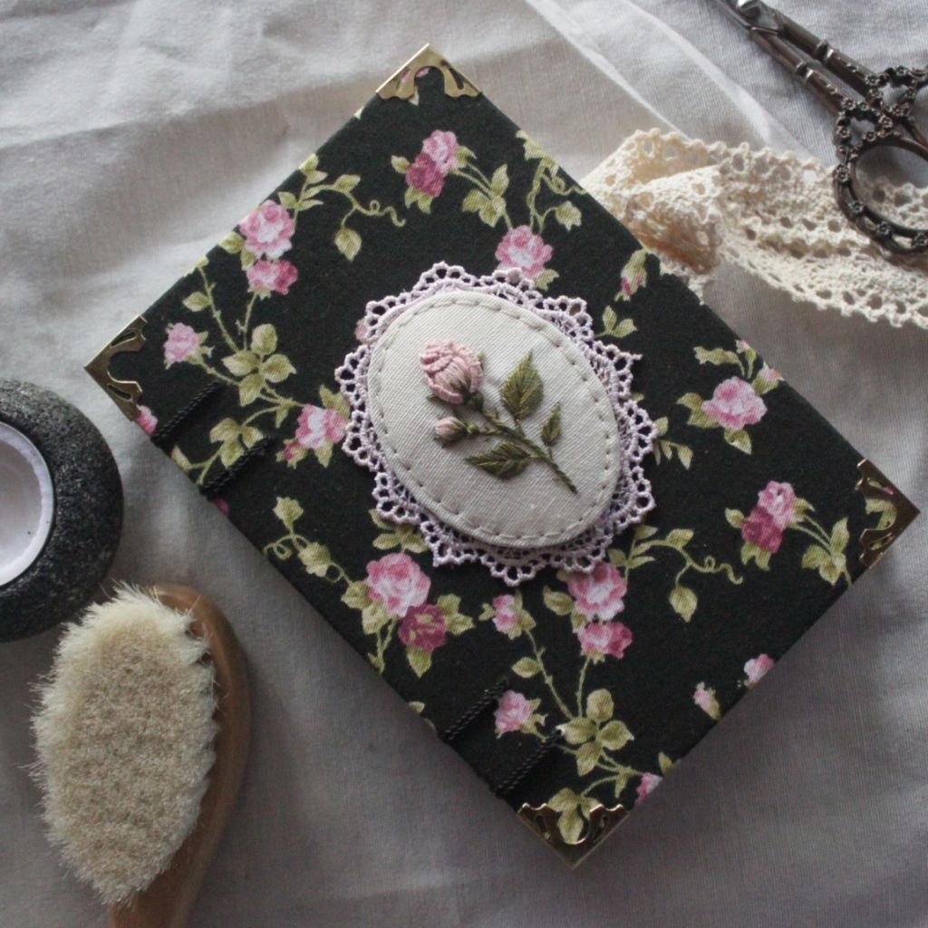 

Feminin rose notebook vintage - notebook a6 - journal - buku catatan