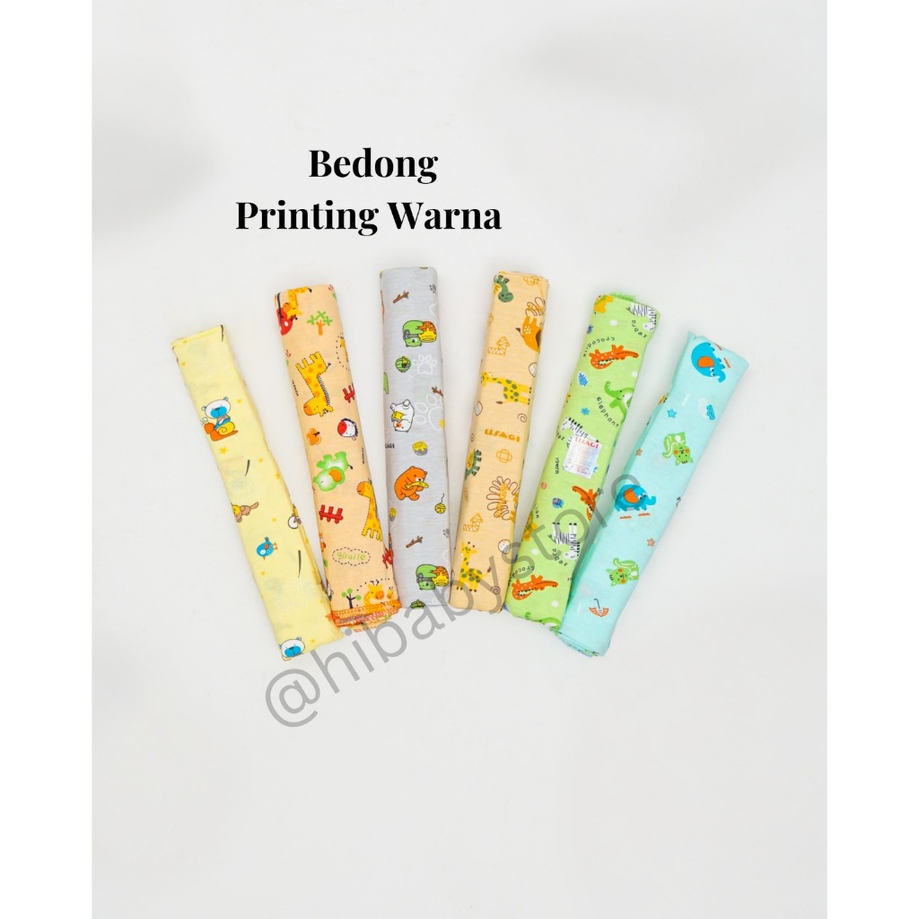 (6 Pcs) Bedong Bayi Printing Warna Karakter USAGI