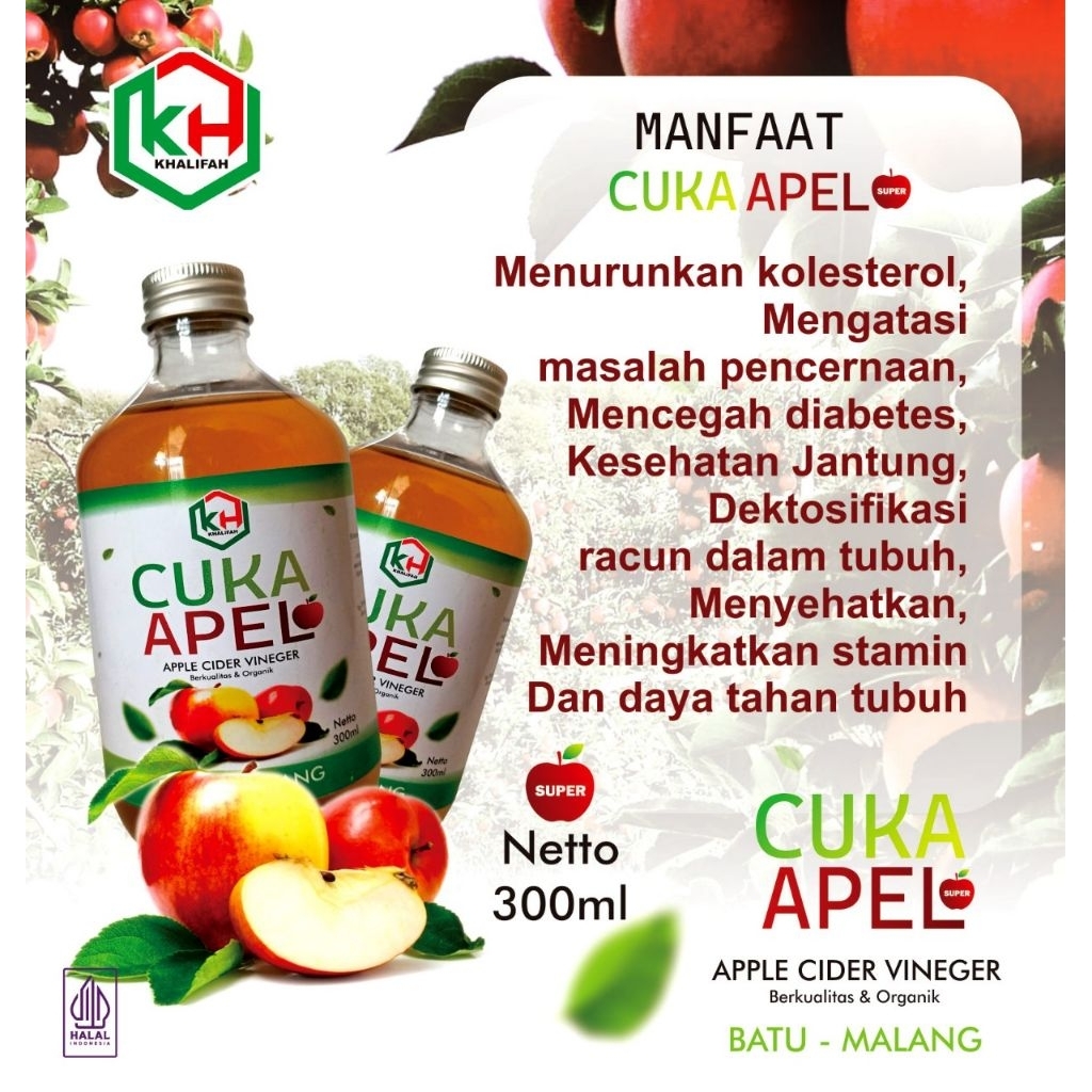 

Cuka Apel khalifah Herbal untuk lancarkan pencernaan