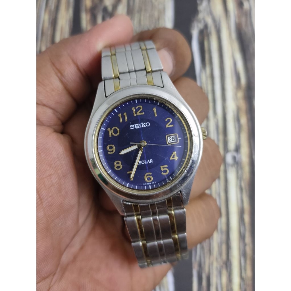 Jam Tangan Pria Original Seiko Solar V145-0BV0