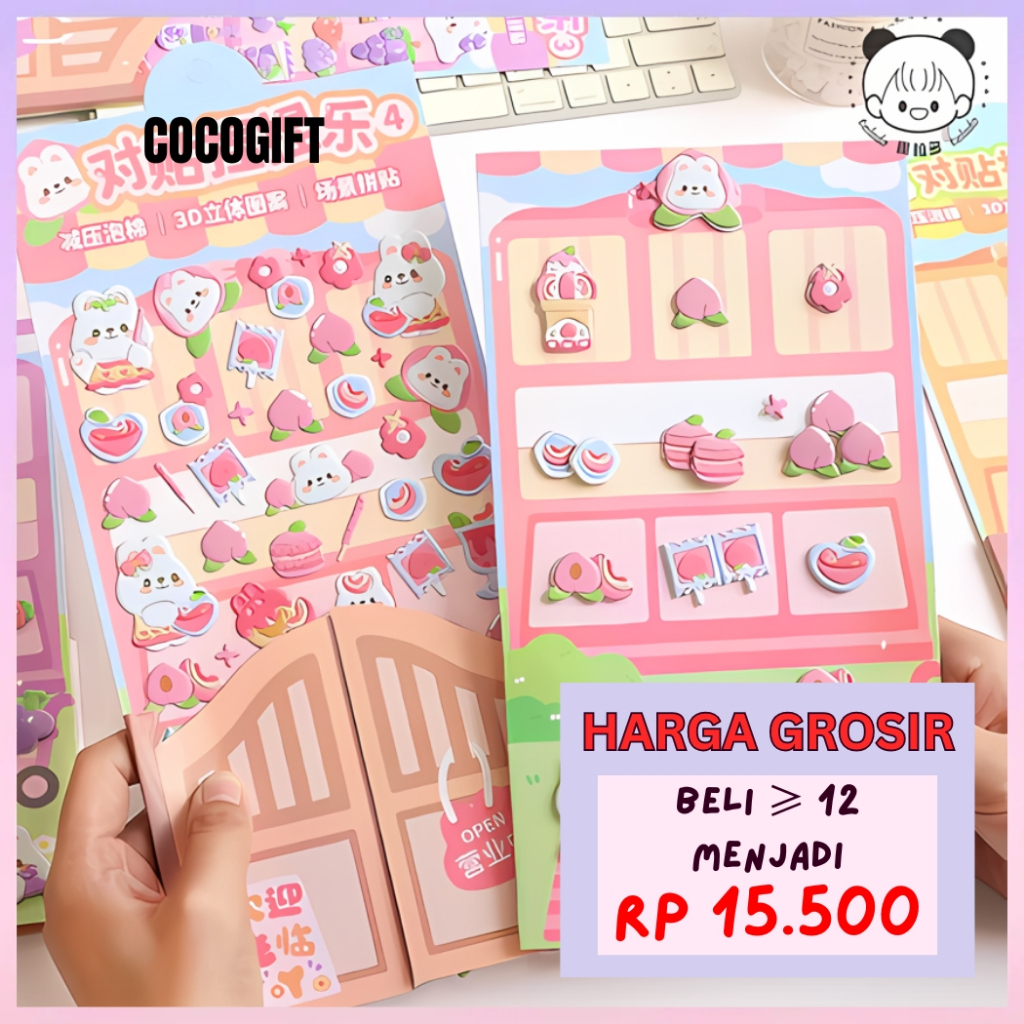 

Stiker 3D Timbul Cartoon Stiker DIY Mainan Stiker Tempel Buku Kertas TLD142