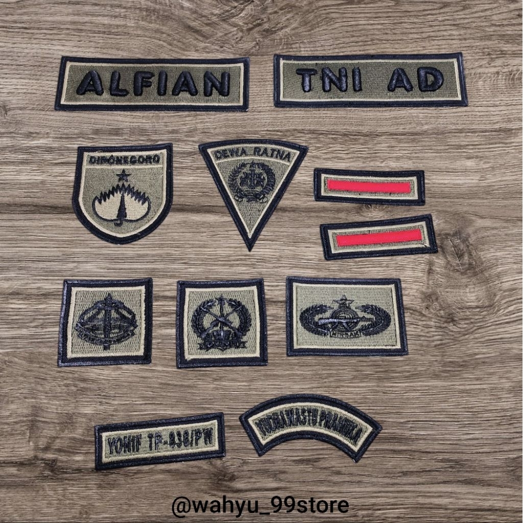 BORDIR PDL MATRA DARAT BORDIR PAPAN NAMA FULL 1 SET ATRIBUT TNI AD KERAS MIKA| KERAS KAIN| BIASA/KAI