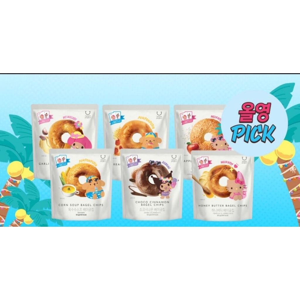 

Delight Project Bagel Chips - Sanrio Edition Hello Kitty Melody Kuromi Pompompurin