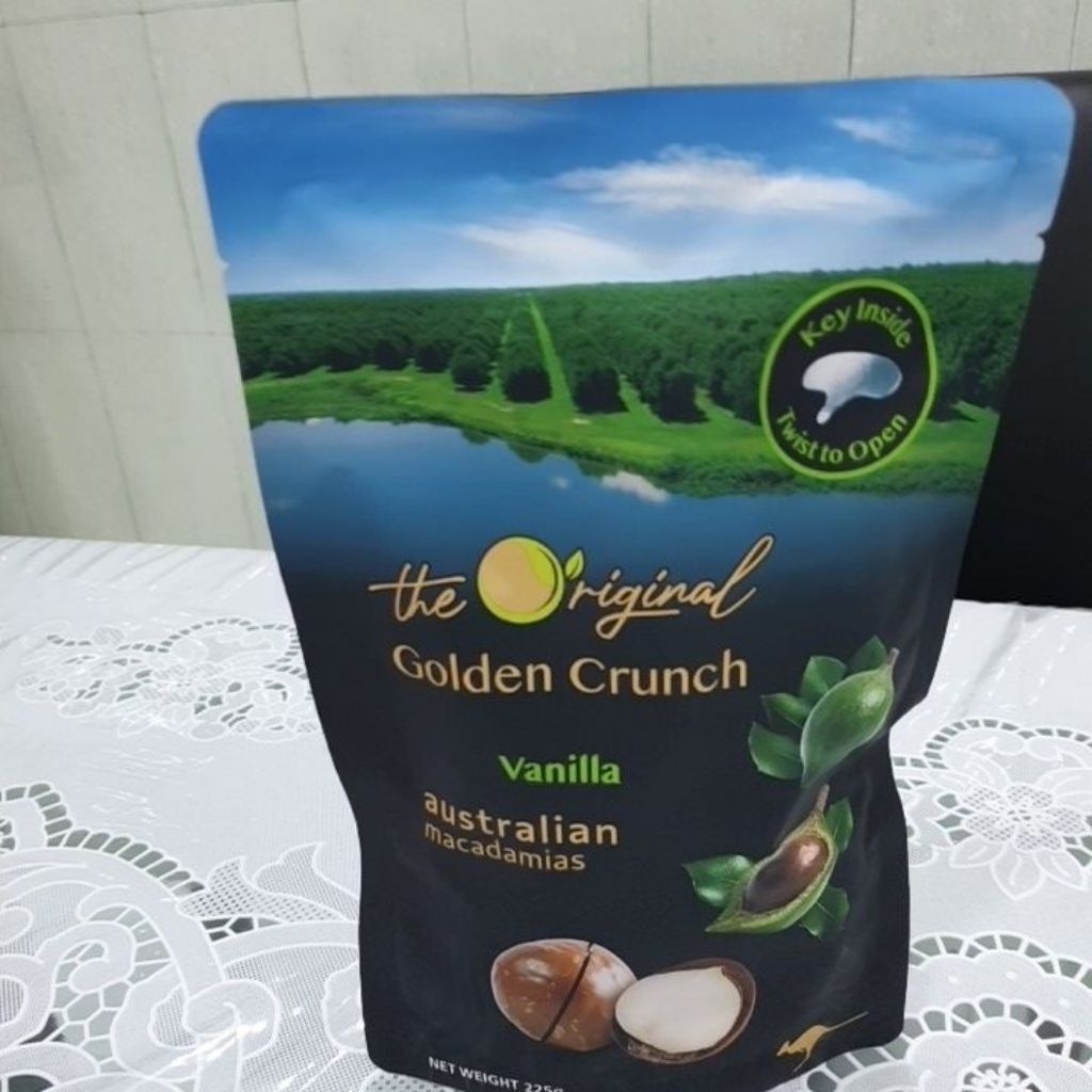 

KACANG MACADAMIA PANGGANG HAPPY NUT VANILLA MACADAMIAS 225 GR ASUTRALIA