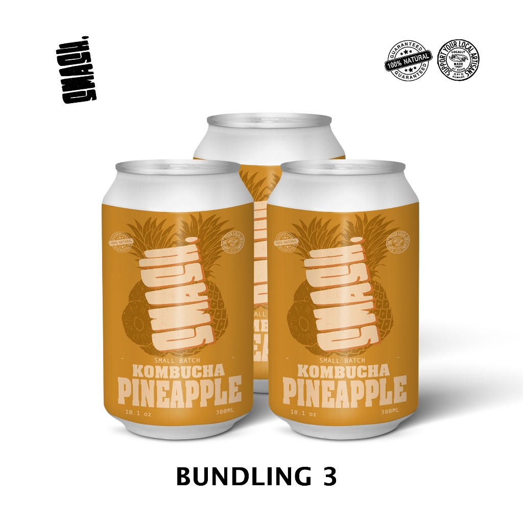 

SMASH Kombucha Pineapple Nanas Original 300ml | Bundling