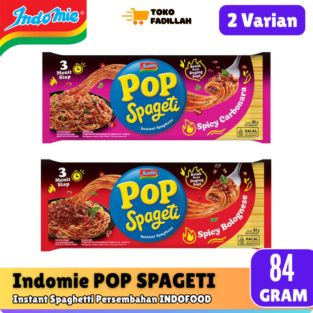 

Indomie Pop Spageti 84 gr - Spicy Carbonara & Spicy Bolognese