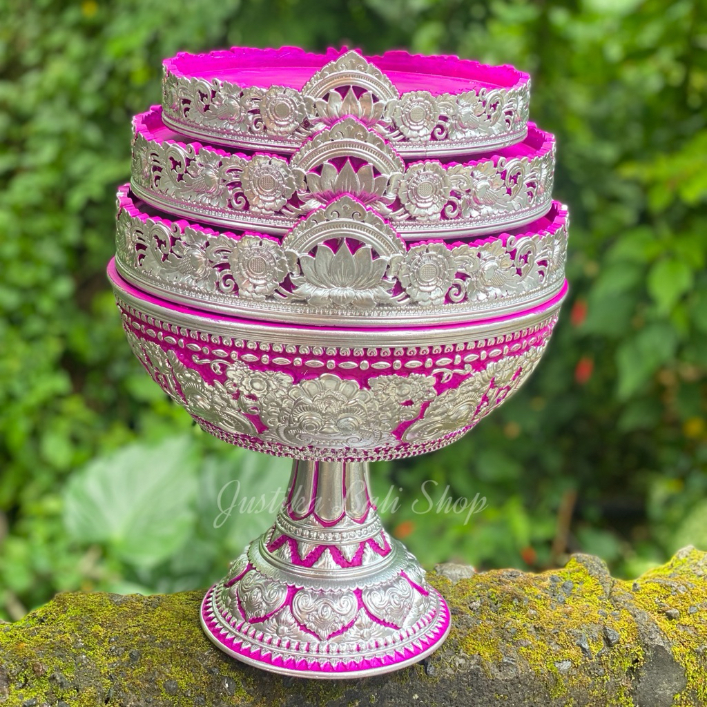 Dulang Susun 3/ Bahan Melamin/ Motif Bunga