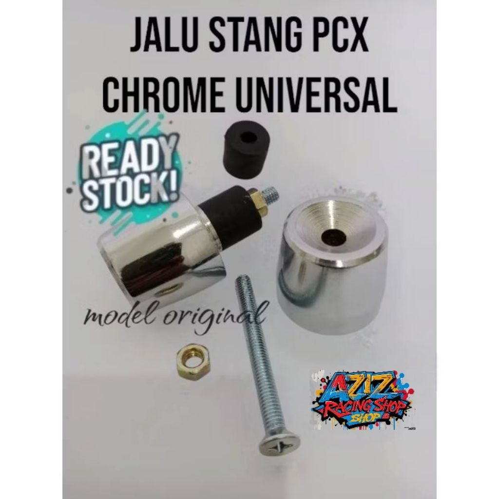 Jalu Stang PCX Chrome Jalu Stang PCX Original Bubut CNC Universal pnp untuk vario beat deluxe