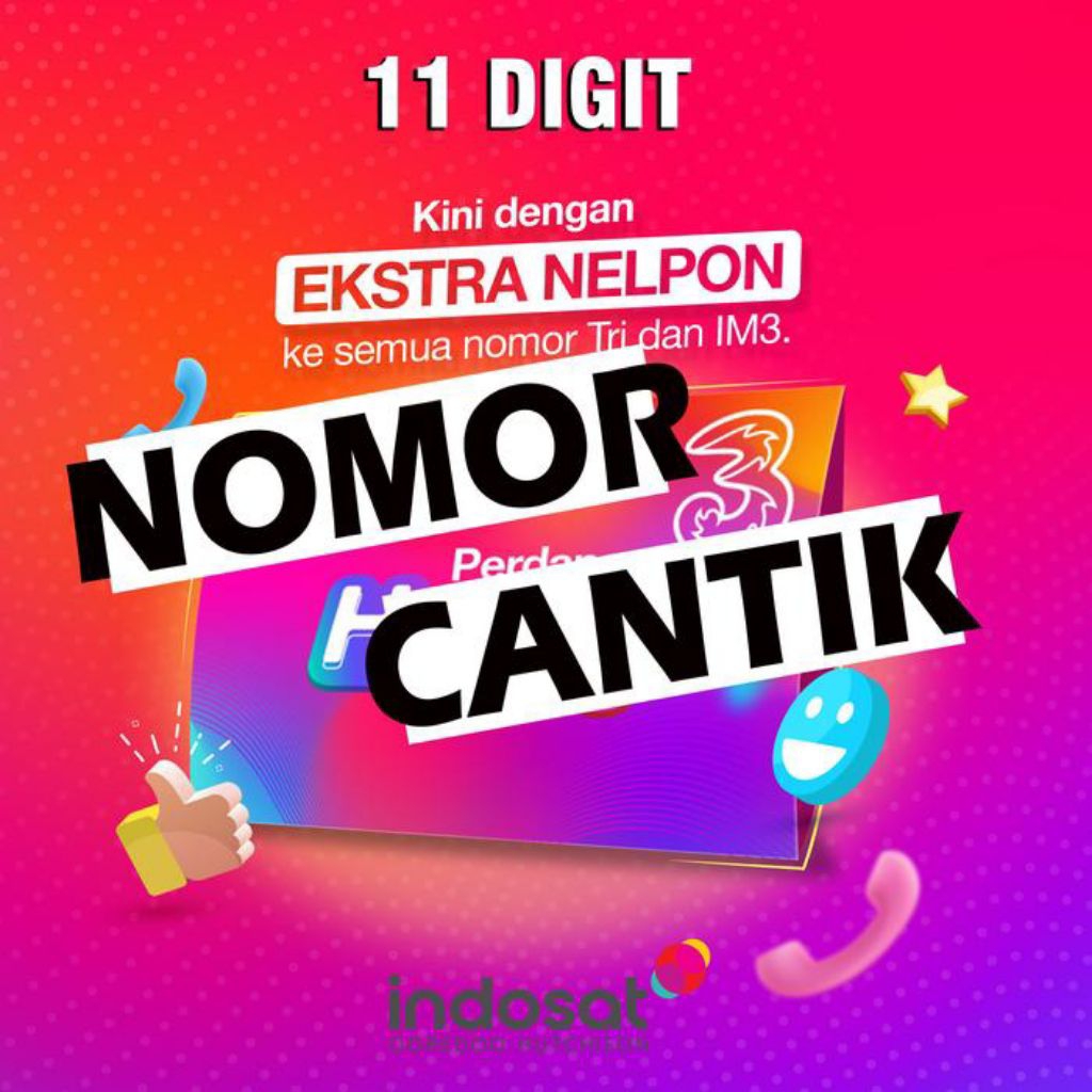 Kartu Perdana Tri 11 Digit Nomor Cantik