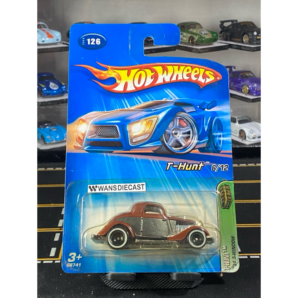 Hot Wheels Super Treasure Hunt 34 3-Window $TH TH$ STH THS Brown T-Hunt Blue Card
