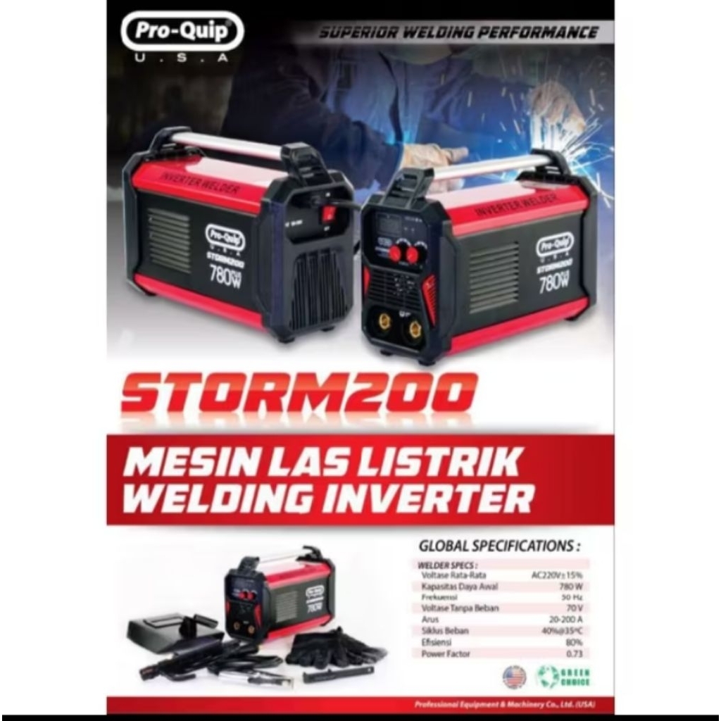 Mesin Las Listrik / Mesin Travo Las / Welding Inverter PRO-QUIP STORM200