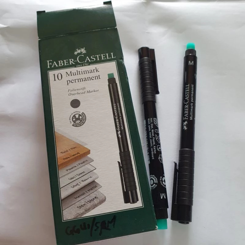 

Faber Castell Multimark Permanent Spidol Medium tip pemanen Ori 100% Original Asli Authentic