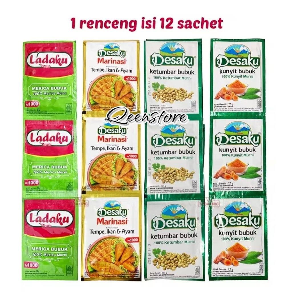 

Ladaku merica bubuk renteng 12 x 3gr renceng