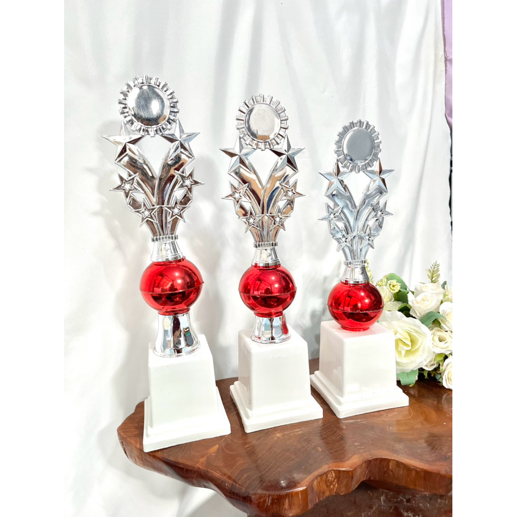 Piala Silver Kombinasi Cup Bola Merah / Piala Lomba 17 Agustusan