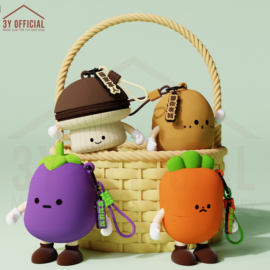 3Y READYSTOCK Q uncle Quncle silikon Bag Charm Keychain sayur mayur silicone ORIGINAL