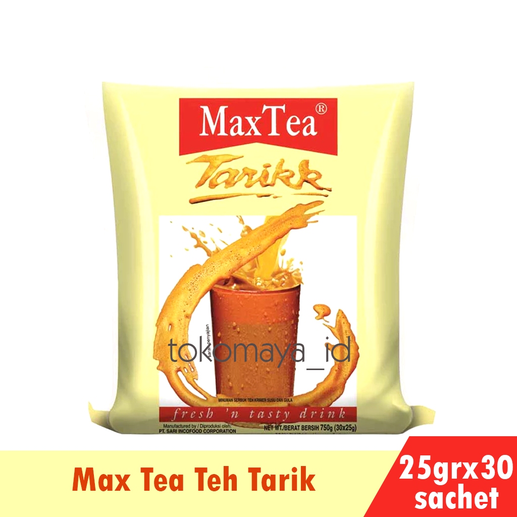 

MaxTea Tarikk Kemasan Bag 750gr (25gr x 30 sachet)