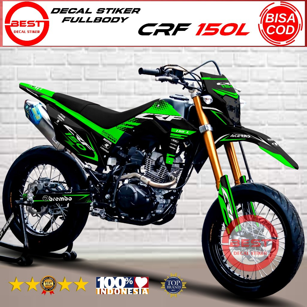 Decal CRF 150L 2018 Fullbody Desain Keren / Variasi Stiker Decal Fullbody  untuk Motor CRF 150L 2018