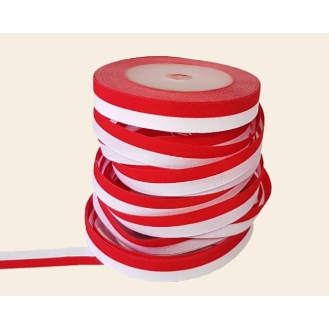 

PITA BENDERA MERAH PUTIH – 1 ROLL (20 YARD / ±18 METER) (Ukuran 1/2" , 1" , dan 2 inci)