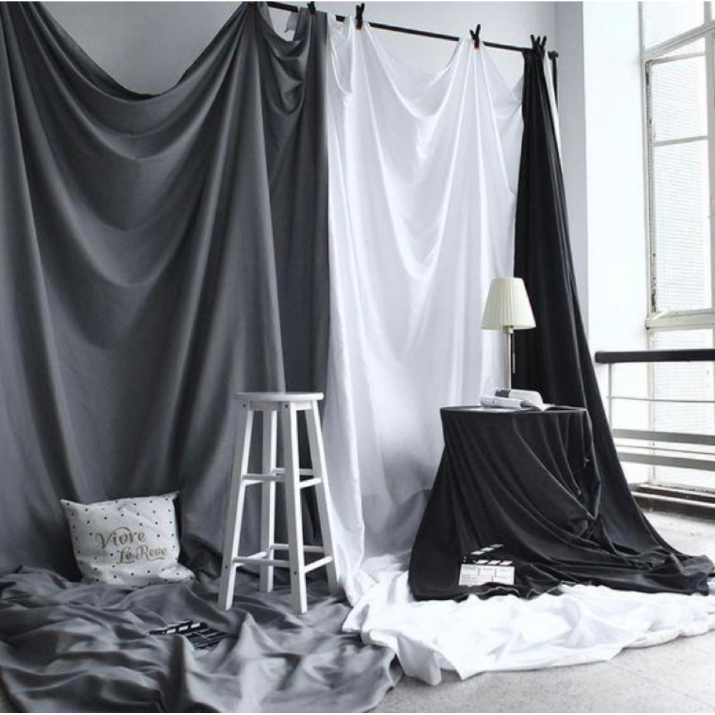 Kain background backdrop polos foto studio aesthetic