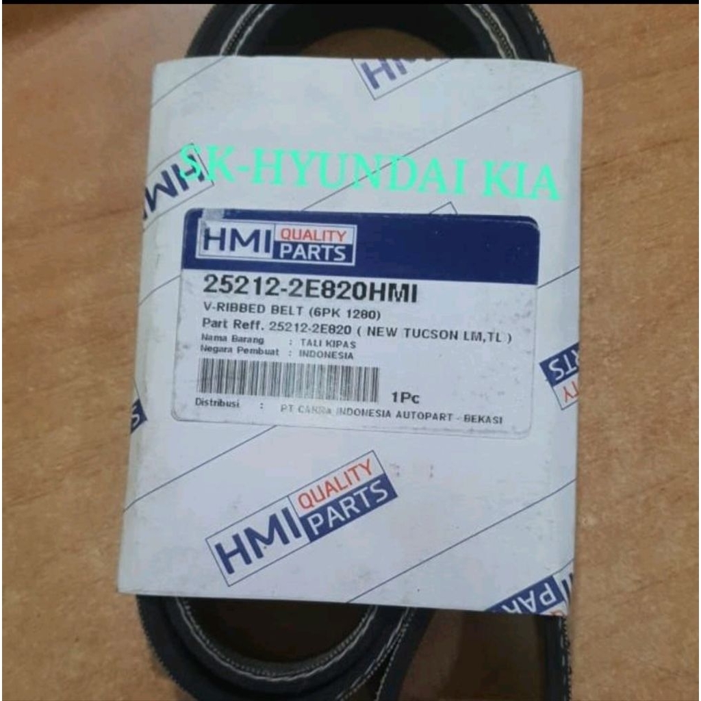VAN BELT VANBELT 25212-2E820 FAN BELT TALI KIPAS 6PK1280 HYUNDAI ALL NEW TUCSON TL KIA ALL NEW SPORT