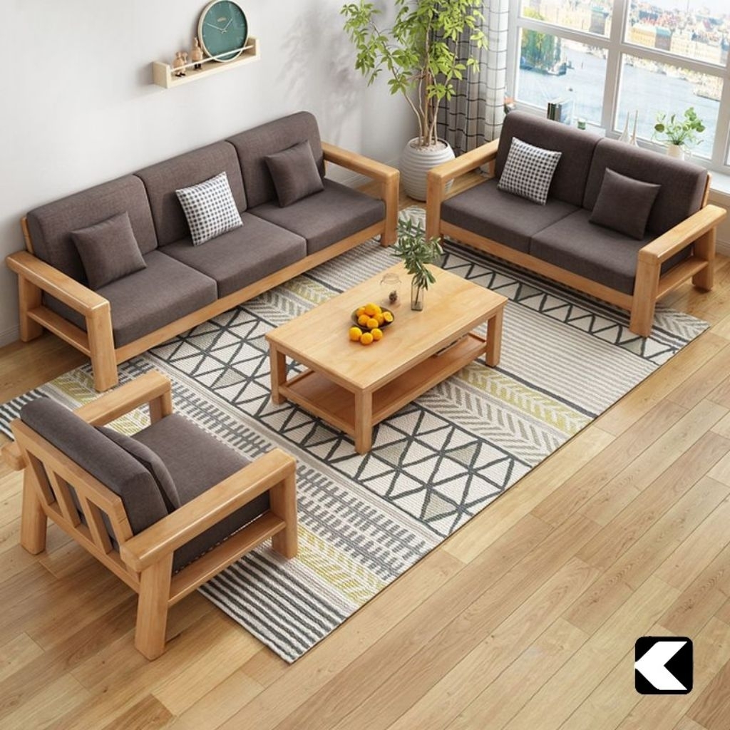 SET KURSI TAMU KAYU JATI KURSI RUANG TAMU MINIMALIS MODERN SOFA TAMU MINIMALIS