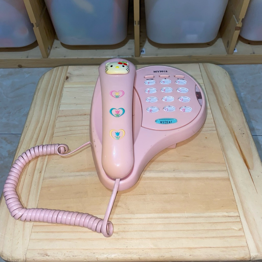 Preloved Hello Kitty KT2012 Caller ID and Memory Telephone - Telepon Rumah Hello Kitty
