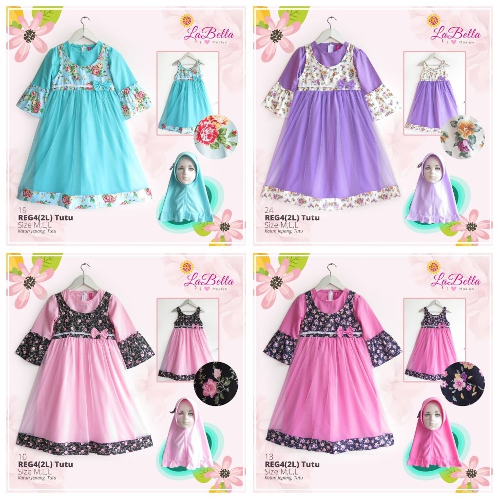 [ ALDA ] Gamis dress by Labella gaun anak cantik baju muslim anak pesta distributor Labella agen Lab