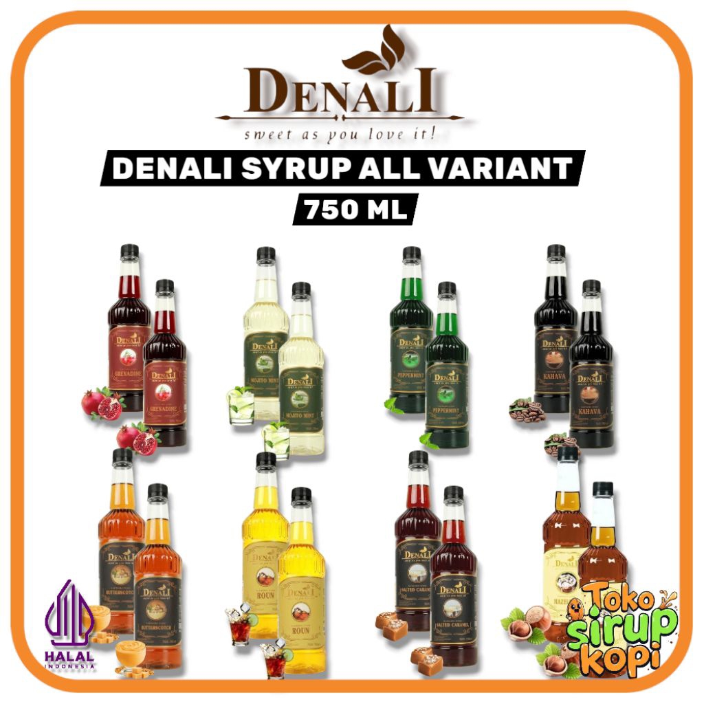 

Denali syrup all variant 750ml - sirup minuman - denali sirup