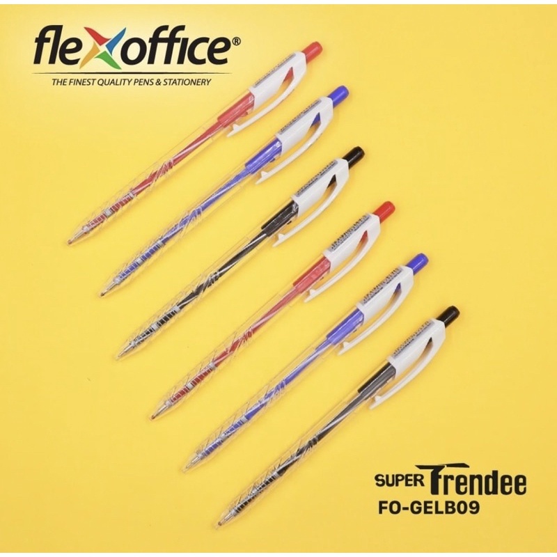 

{PCS & LUSIN) Pulpen Trendee 0.6 mm by Flexoffice - Super Stylish Writing Pen