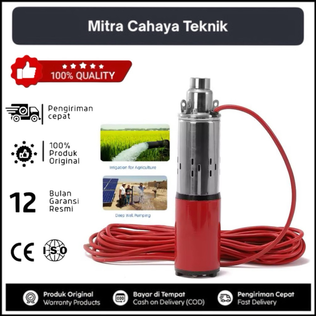 MAXPUMP DC 24v Pompa Satelit DC 24V Pompa Celup DC Screw Pump Pompa Sumur Dalam Pompa Sedot Pompa Tr