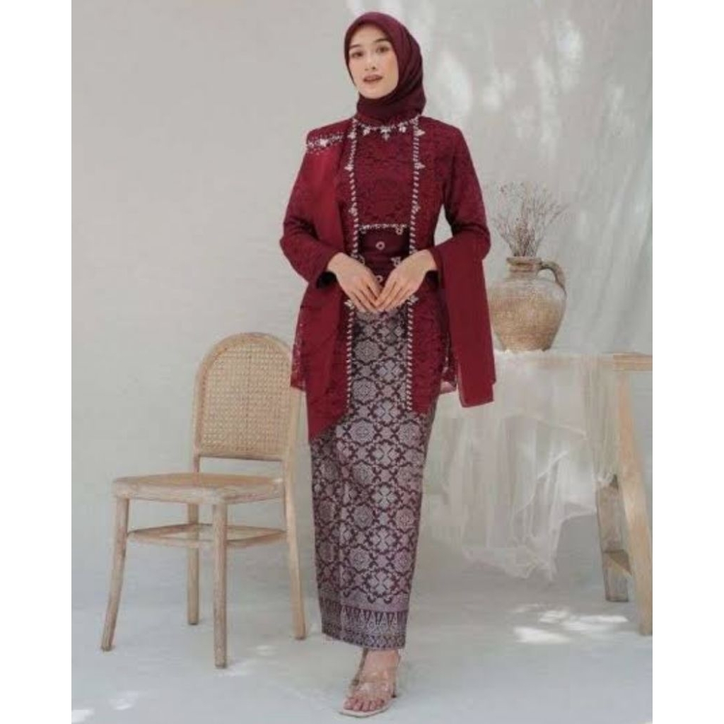 TERBARU KAIN BATIK SONGKET MEWAH SET KEBAYA COUPLE