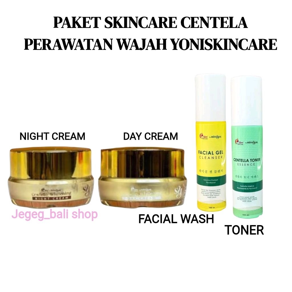 PAKET GLOWING YONISKINCARE DAY CREAM NIGHT CREAM TONER FACIAL GEL