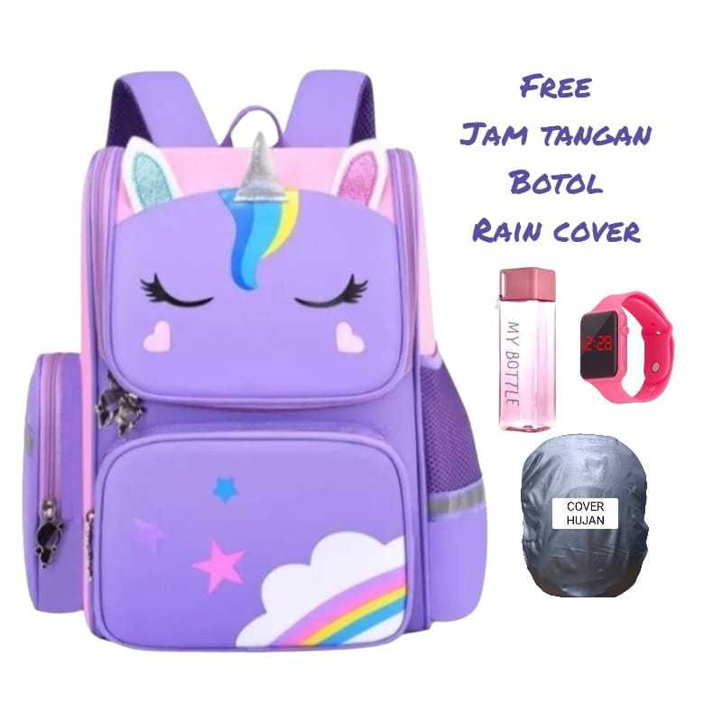 Martin [ COD ] Tas Unicorn sekolah tk -Tas sekolah anak perempuan tk dan sd - Tas mengaji anak perem