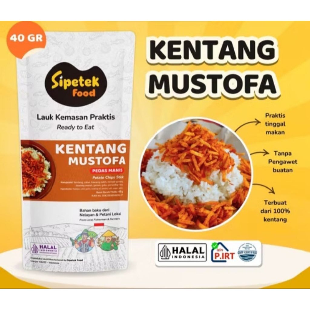 

KENTANG MUSTOFA 40gram Rasa Pedas Manis dan Asin Gurih [Reseller]
