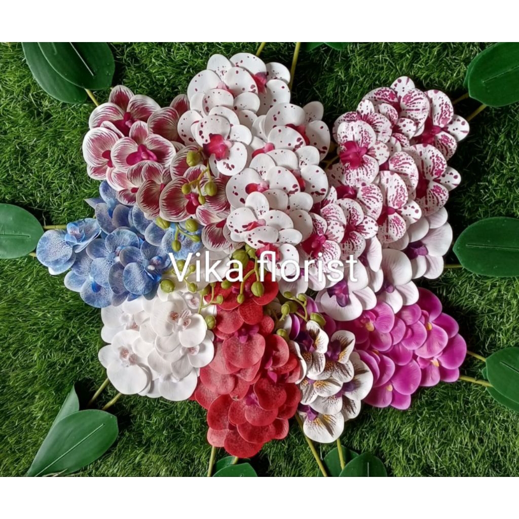 bunga anggrek latex artificial//tanaman hias anggrek plastik